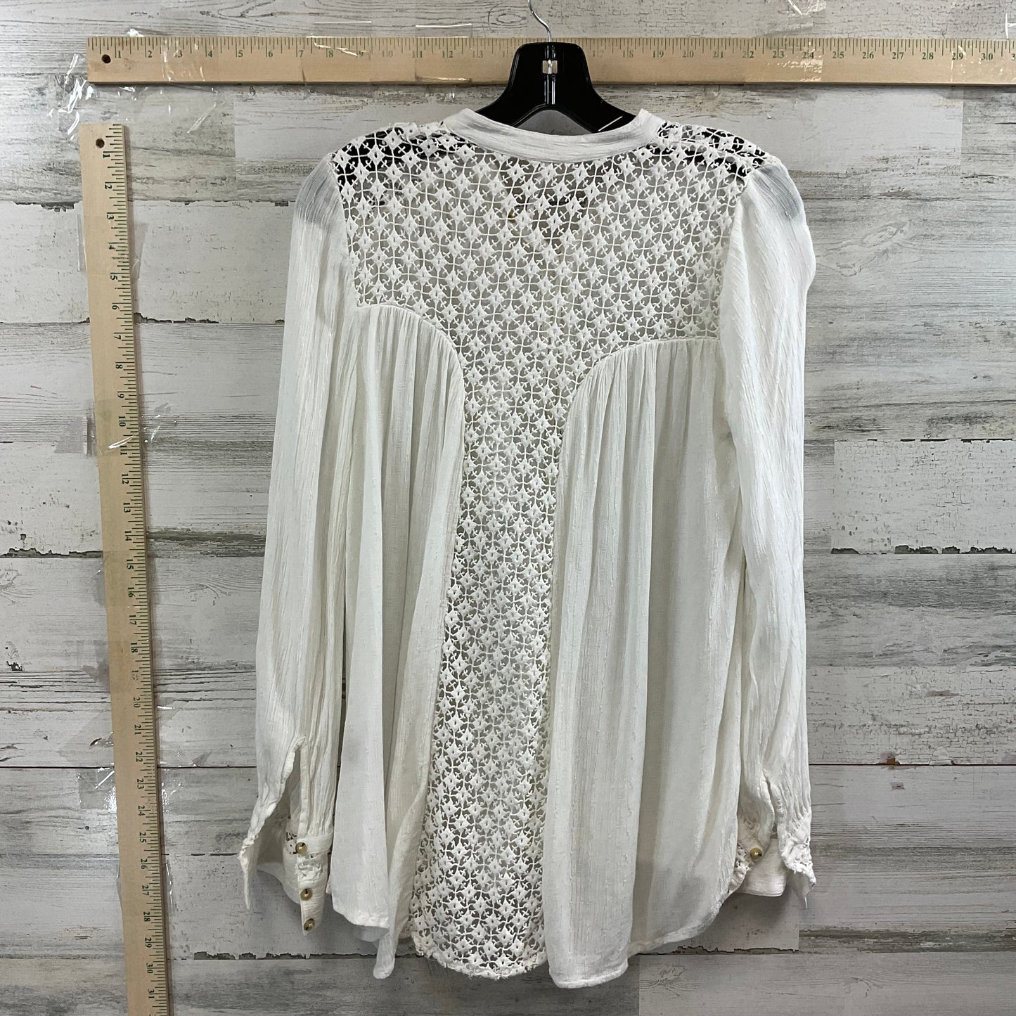 Blouse Long Sleeve By Free People In Cream, Size: Xs