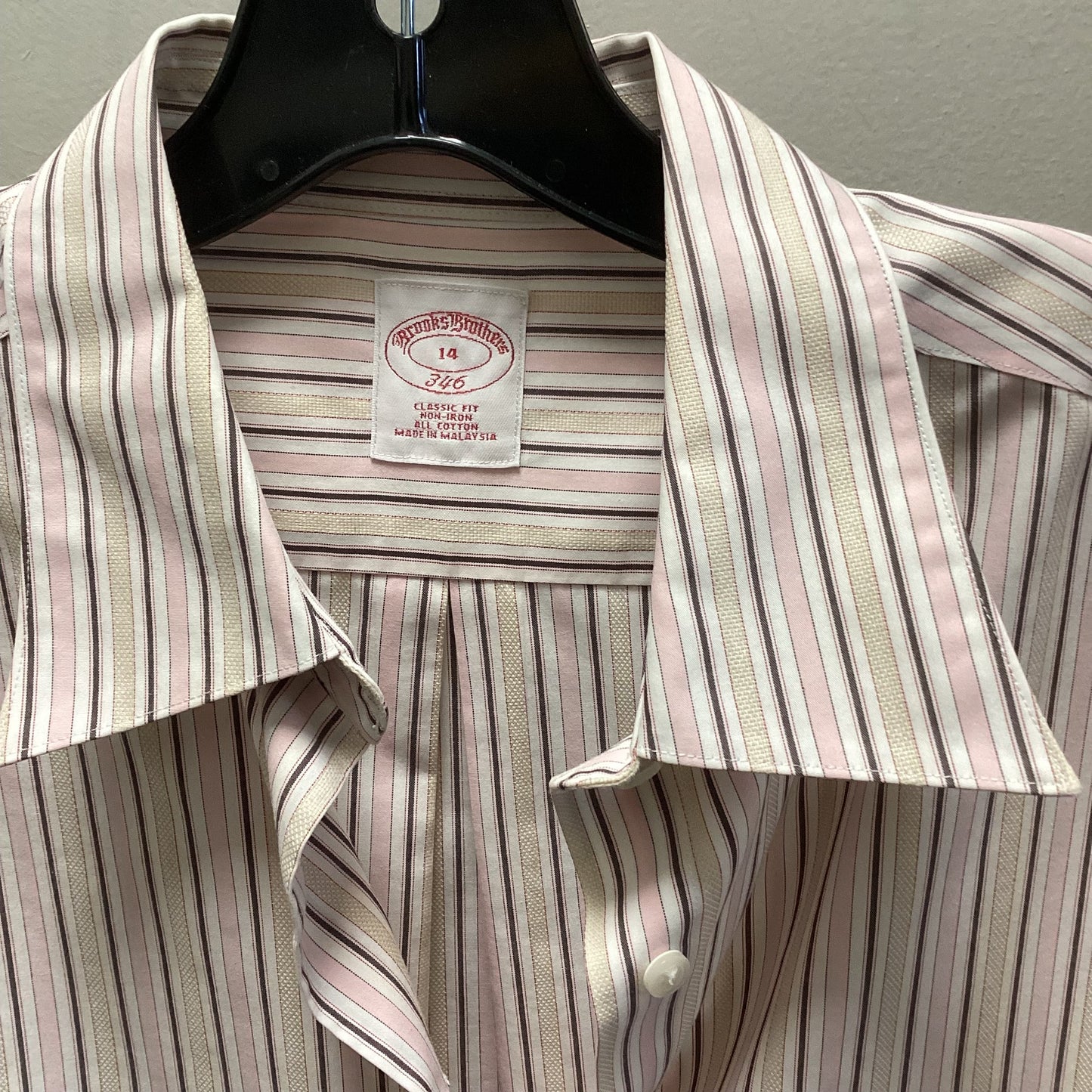 Blouse Long Sleeve By Brooks Brothers In Pink, Size: L