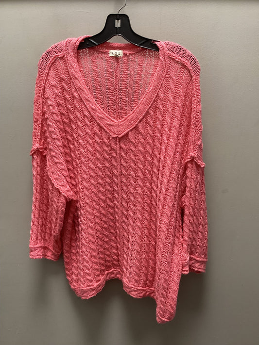 Sweater By Pol In Pink, Size: L