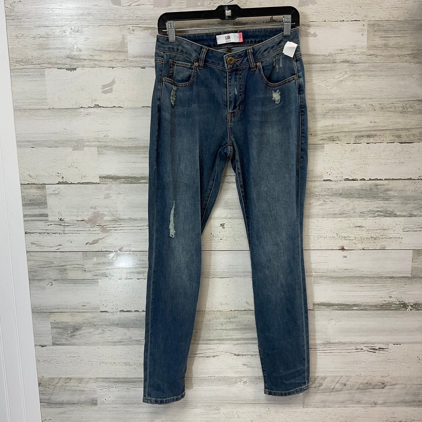 Jeans Skinny By Cabi In Blue Denim, Size: 6