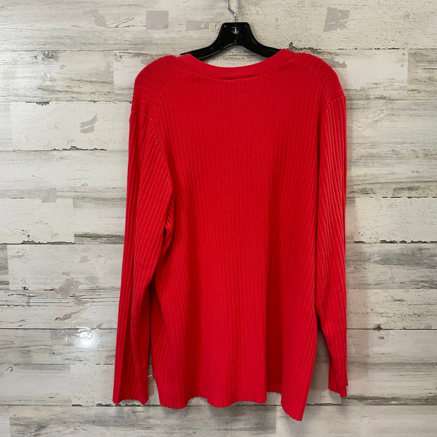 Sweater Cardigan By Lane Bryant In Red, Size: 3x