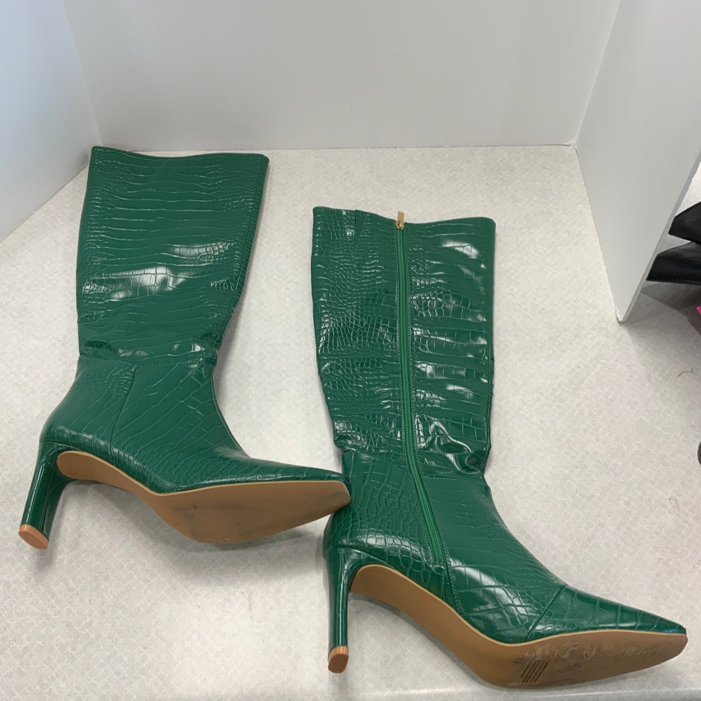 Boots Knee Heels By New York And Co In Green, Size: 11