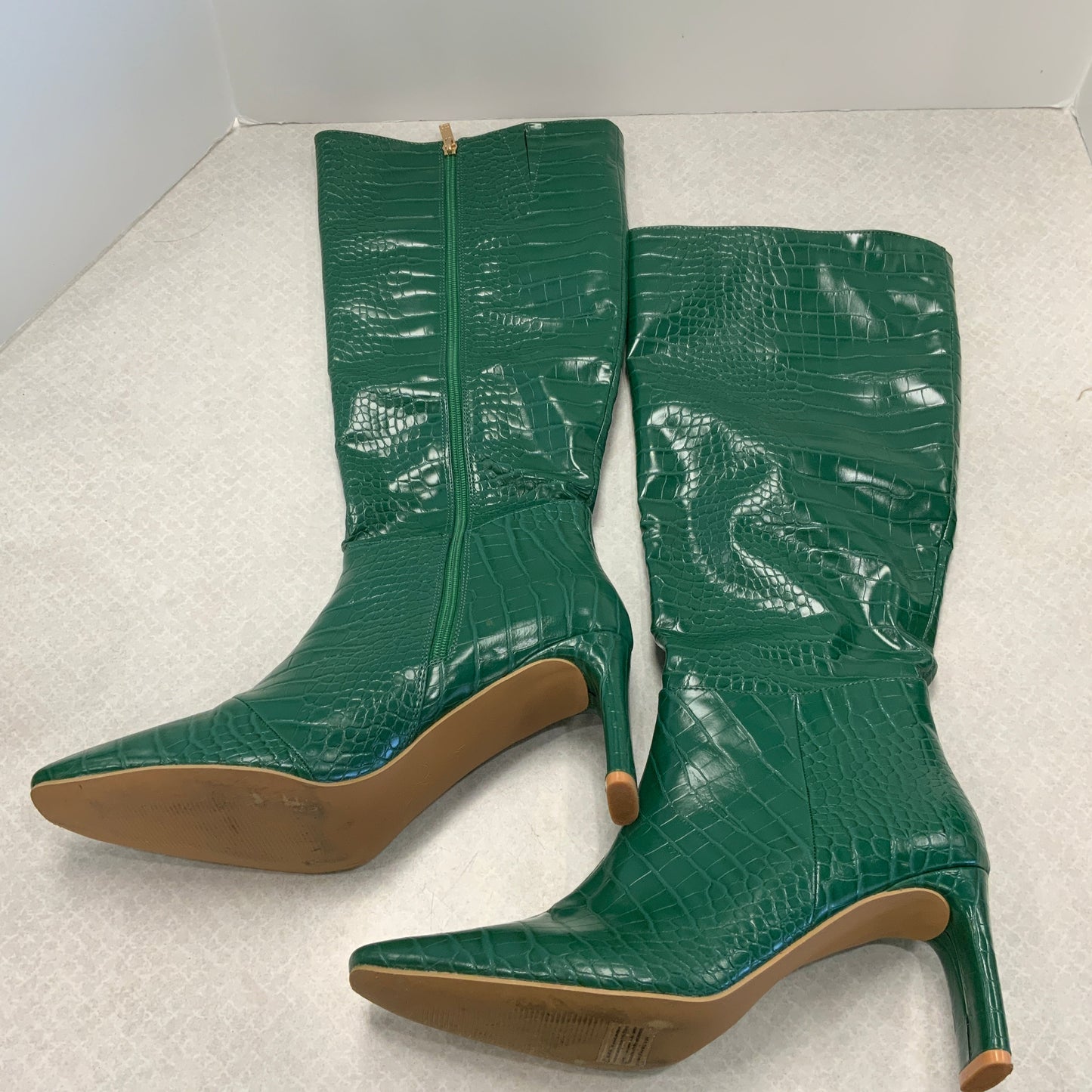 Boots Knee Heels By New York And Co In Green, Size: 11