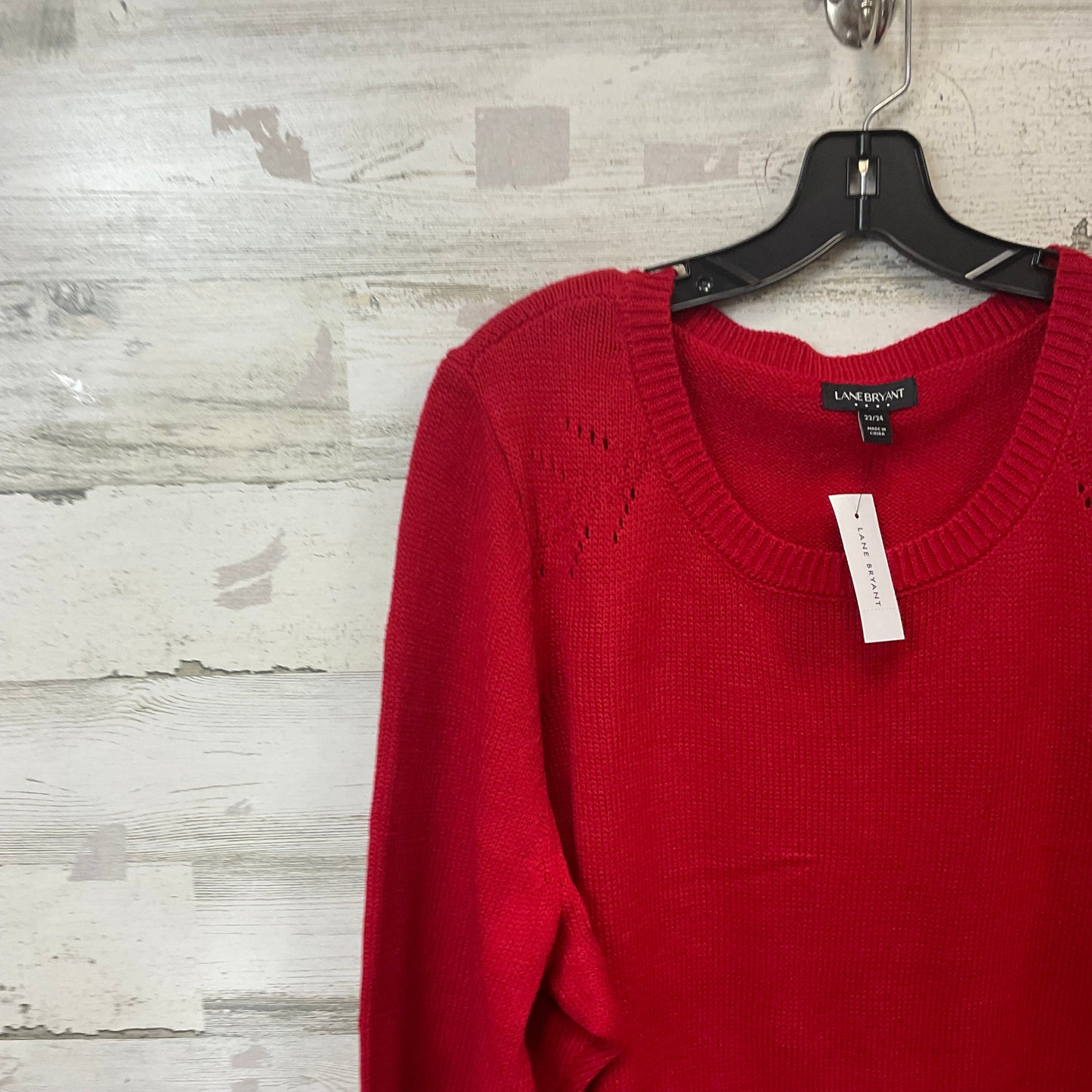 Sweater By Lane Bryant In Red, Size: 3x