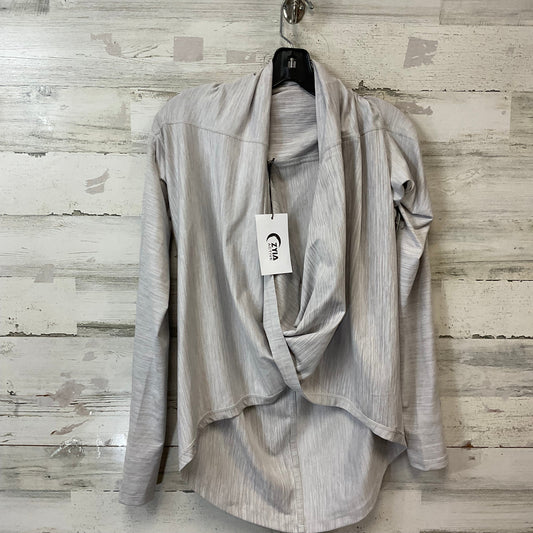 Top Long Sleeve By Zyia In Grey, Size: S