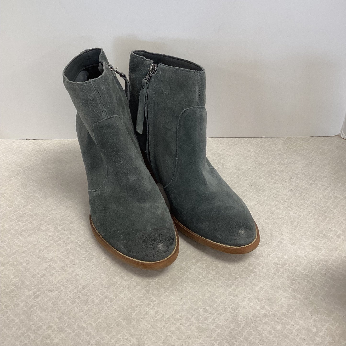 Boots Ankle Heels By Sam Edelman In Grey, Size: 8.5