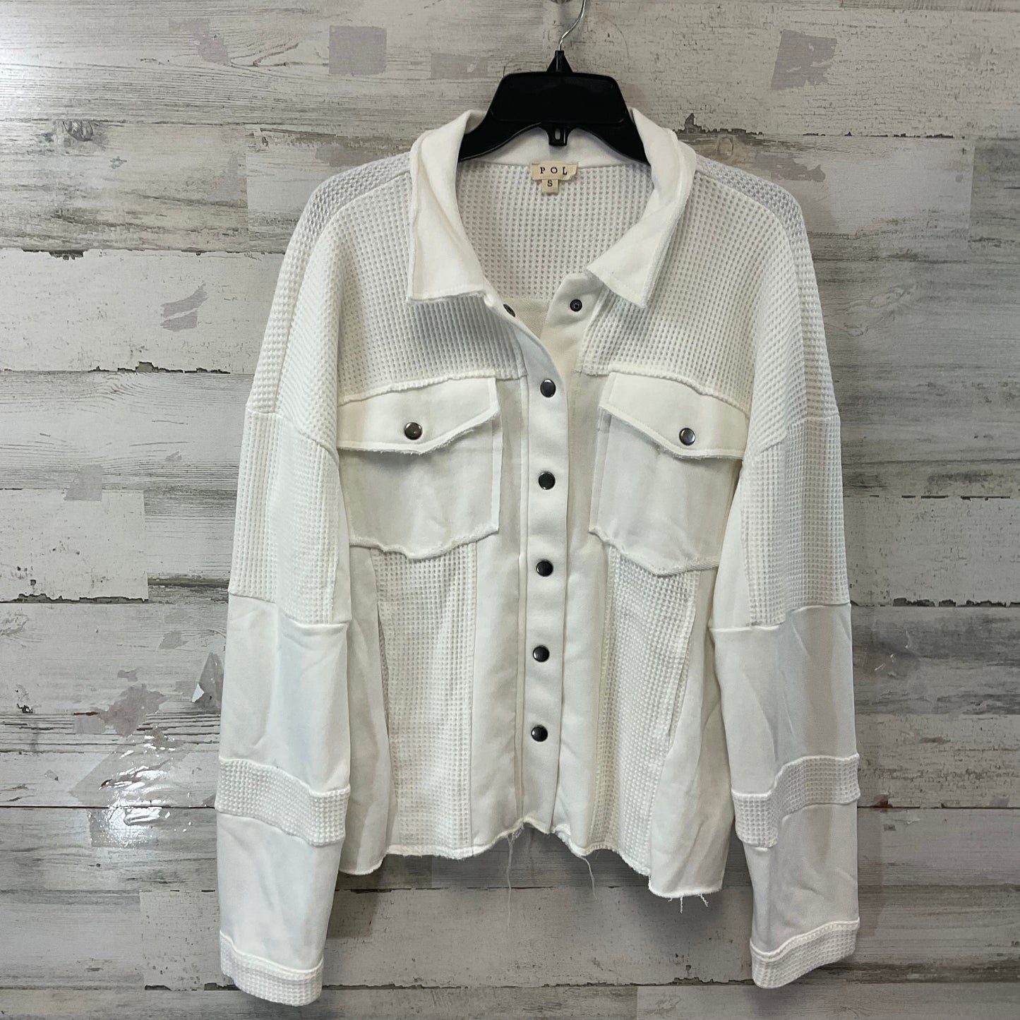 Blouse Long Sleeve By Pol In White, Size: S