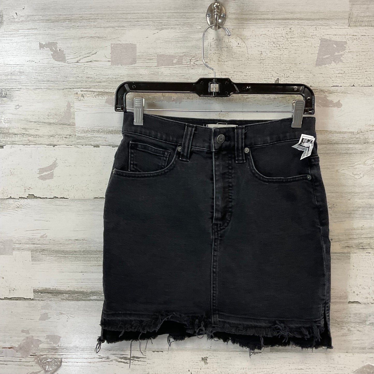 Skirt Mini & Short By Madewell In Black Denim, Size: 0