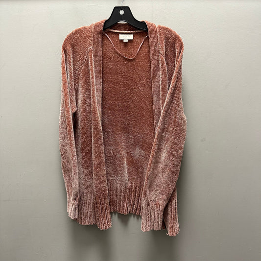 Sweater Cardigan By Loft In Brown, Size: M