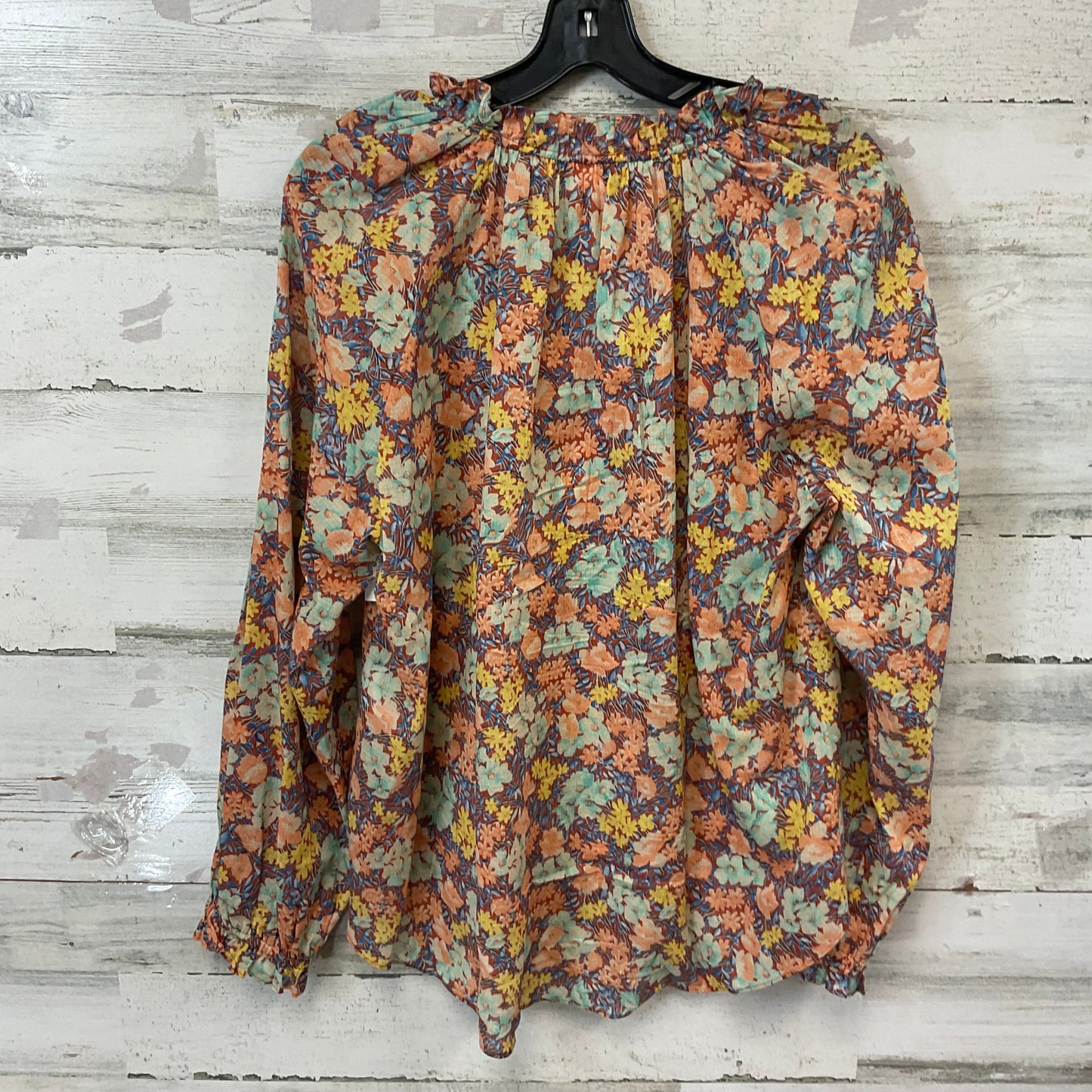 Blouse Long Sleeve By Veronica Beard In Orange, Size: L