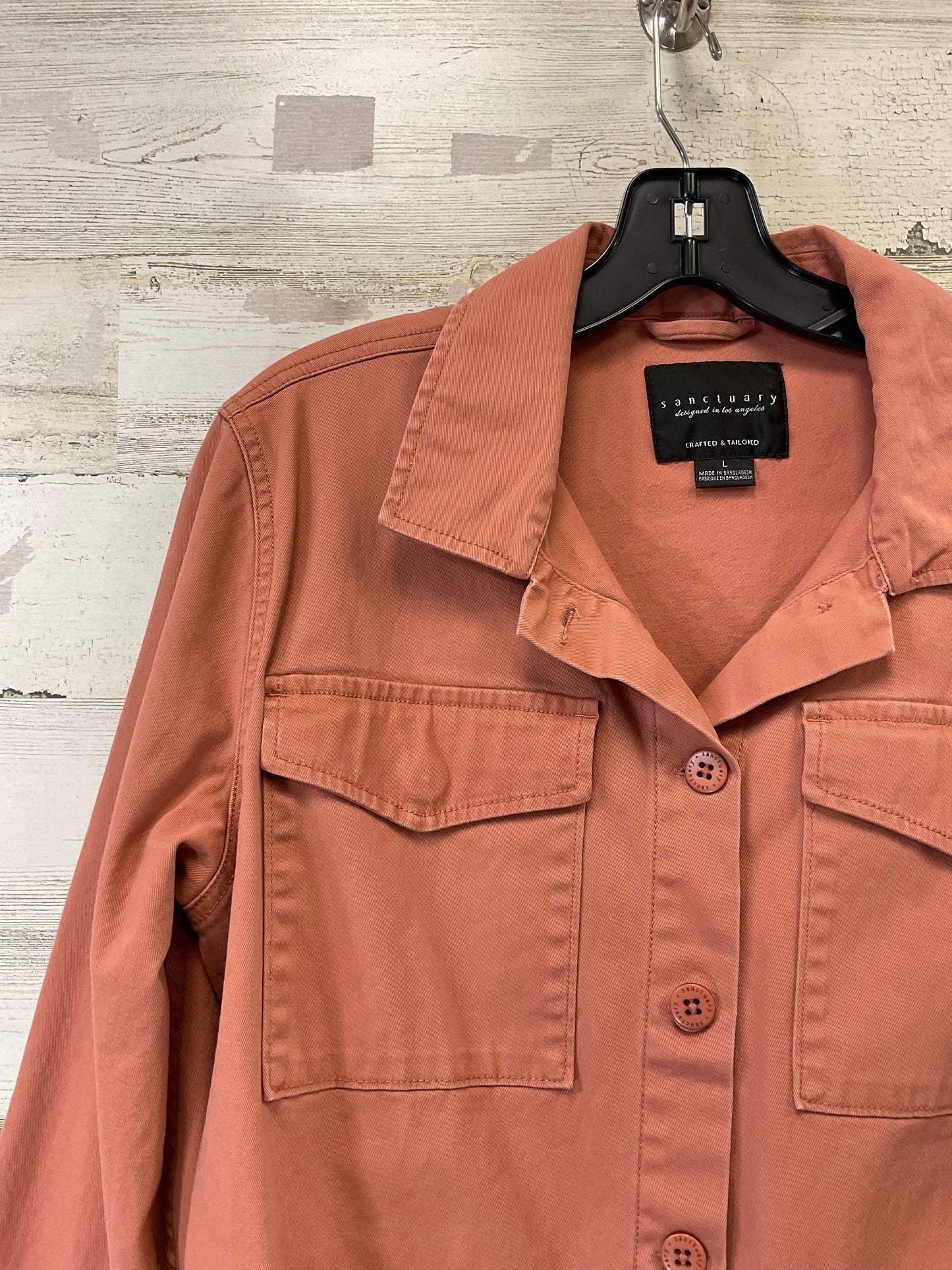 Jacket Shirt By Sanctuary In Orange, Size: L