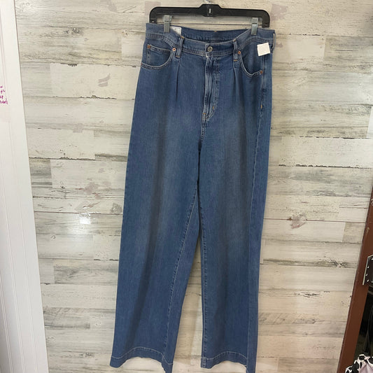 Jeans Wide Leg By Gap In Blue Denim, Size: 10