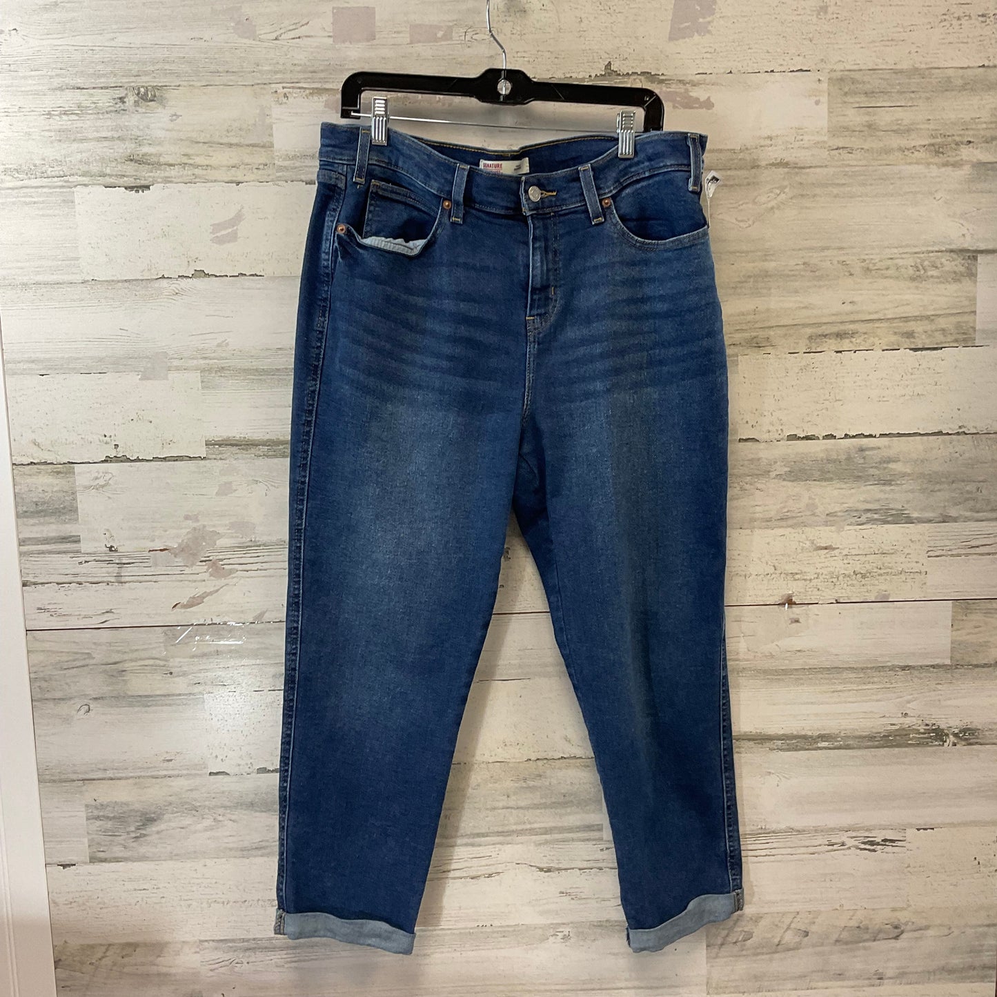 Jeans Boyfriend By Levis In Blue Denim, Size: 12