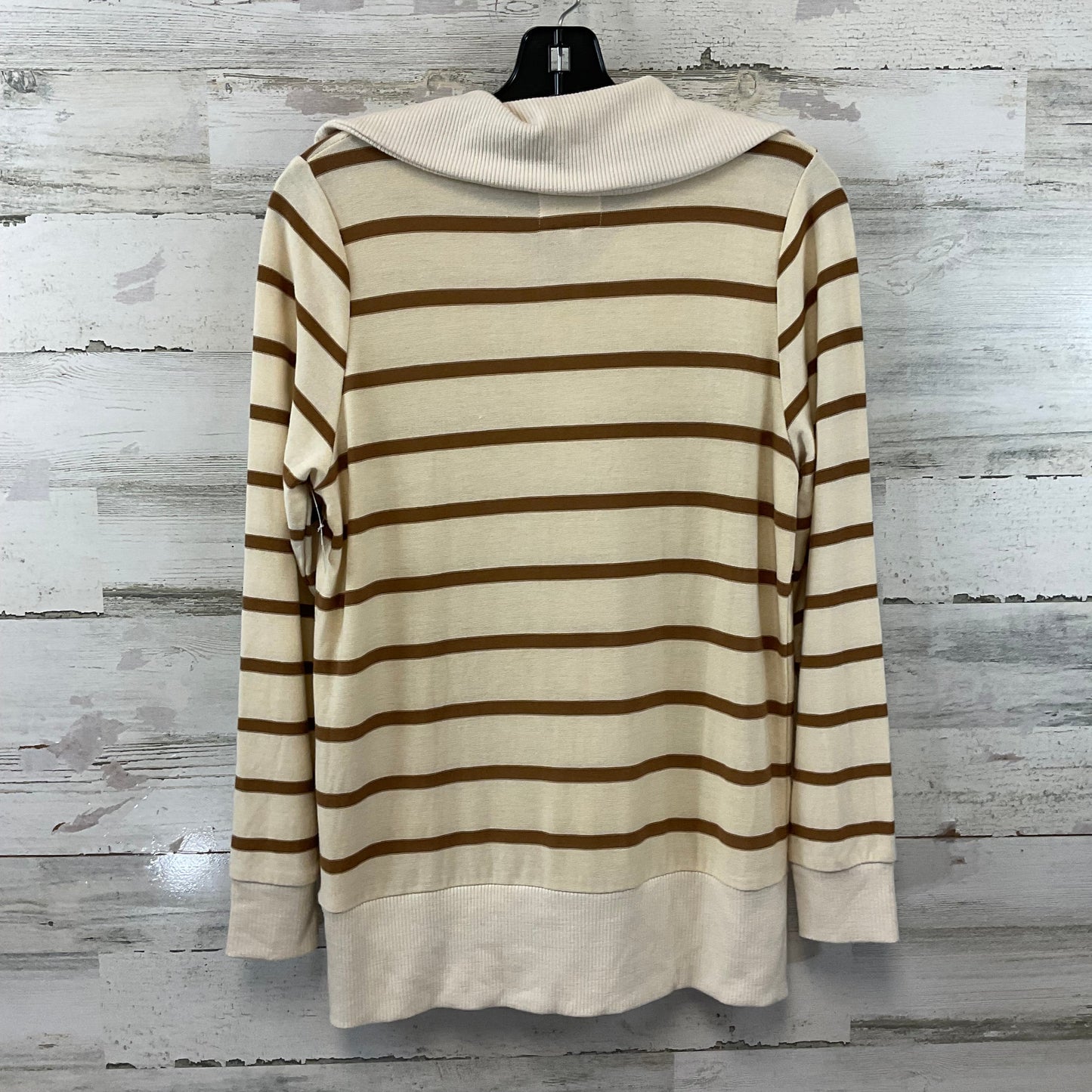 Top Long Sleeve By Chaser In Tan, Size: L