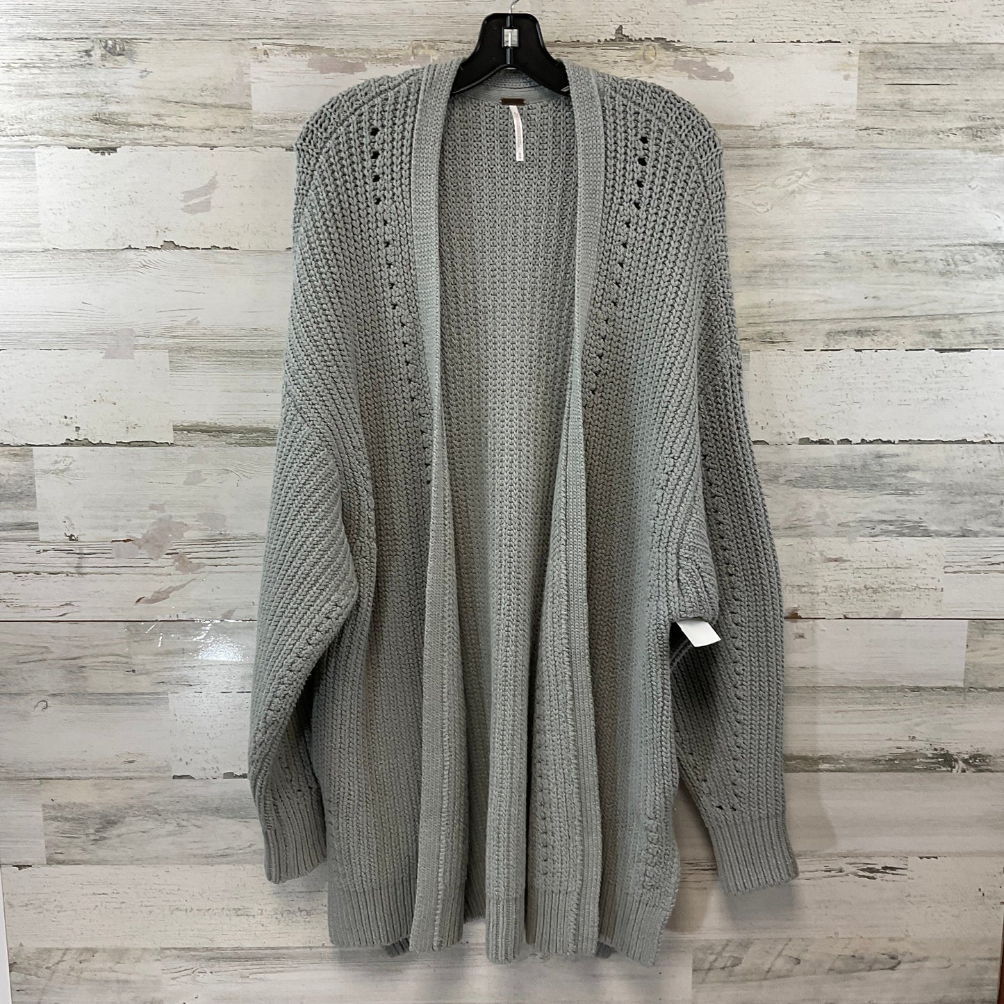 Sweater Cardigan By Free People In Grey, Size: M