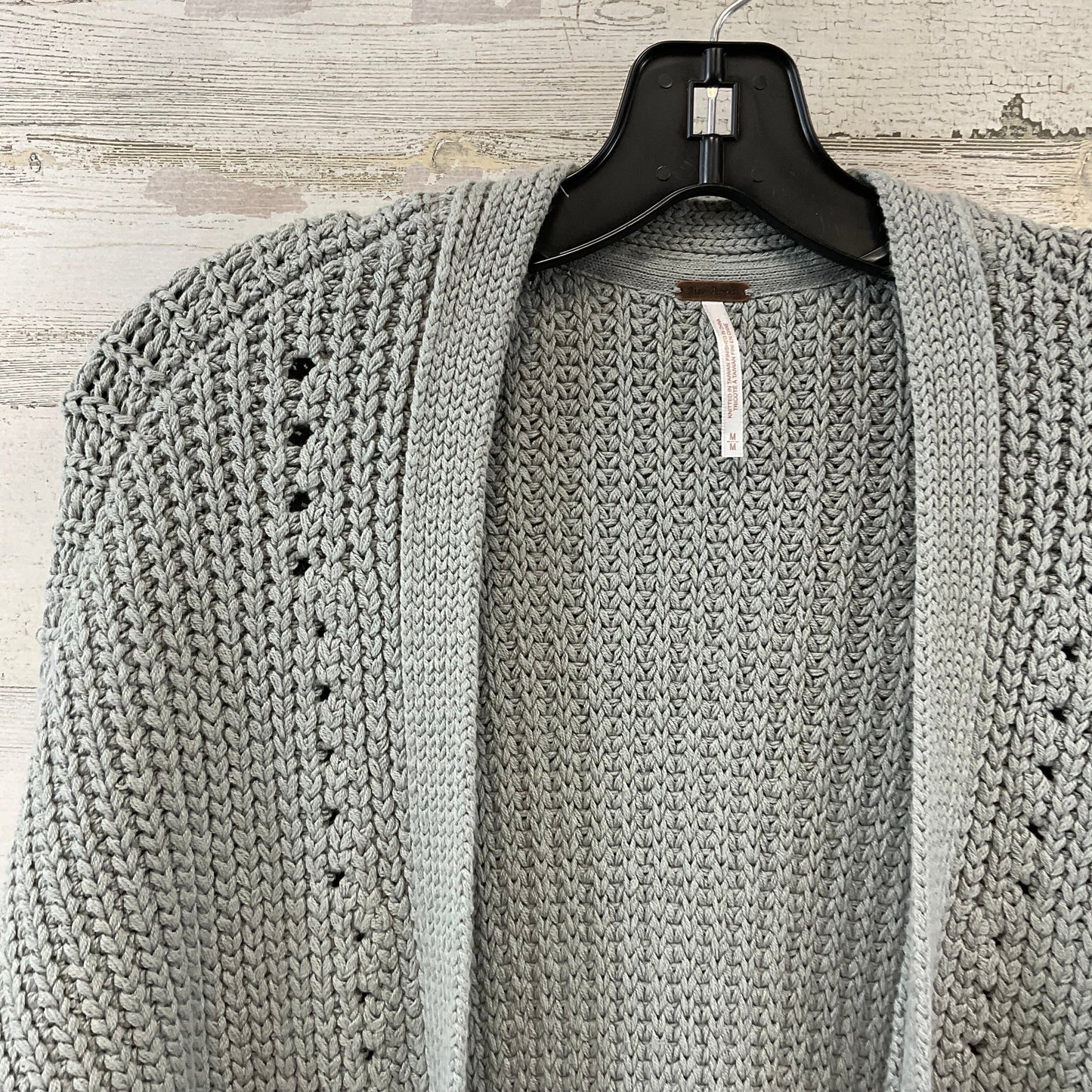 Sweater Cardigan By Free People In Grey, Size: M