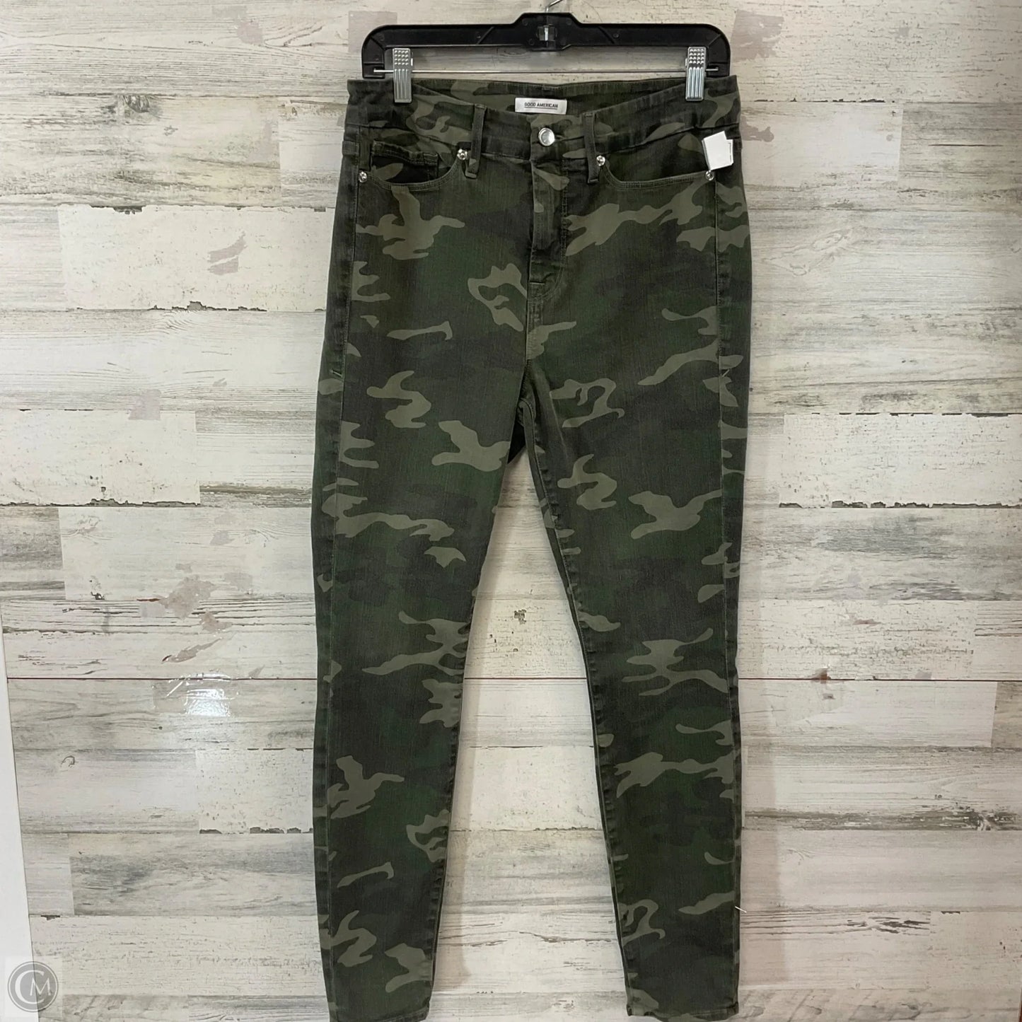 Jeans Skinny By Good American In Green, Size: 10
