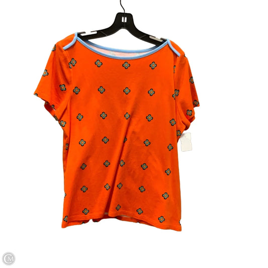 Top Short Sleeve Basic By Charter Club In Orange, Size: Xl