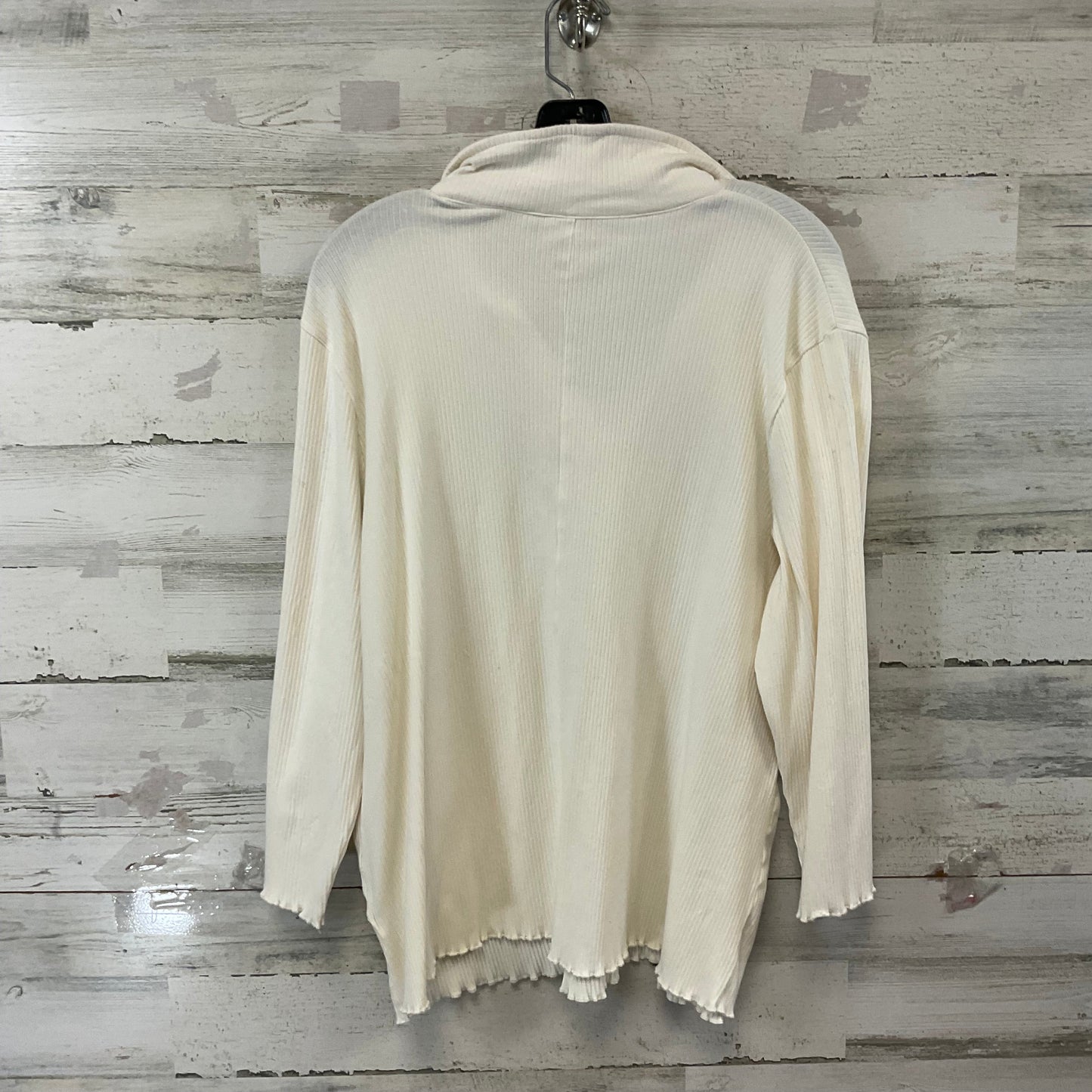 Top 3/4 Sleeve By Cato In Cream, Size: 3x