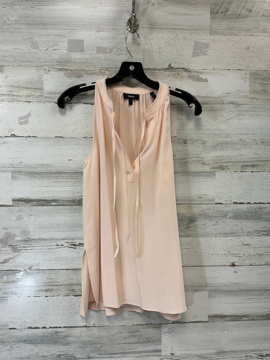 Top Sleeveless By Theory In Peach, Size: S