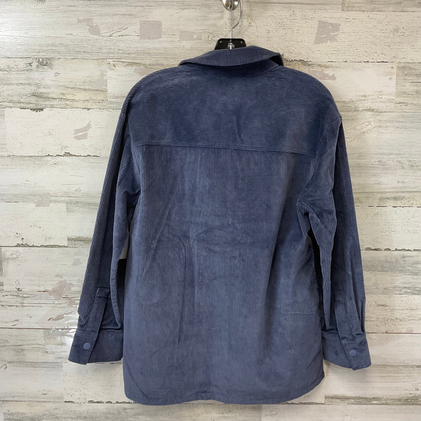 Jacket Shirt By Abound In Blue, Size: Xs