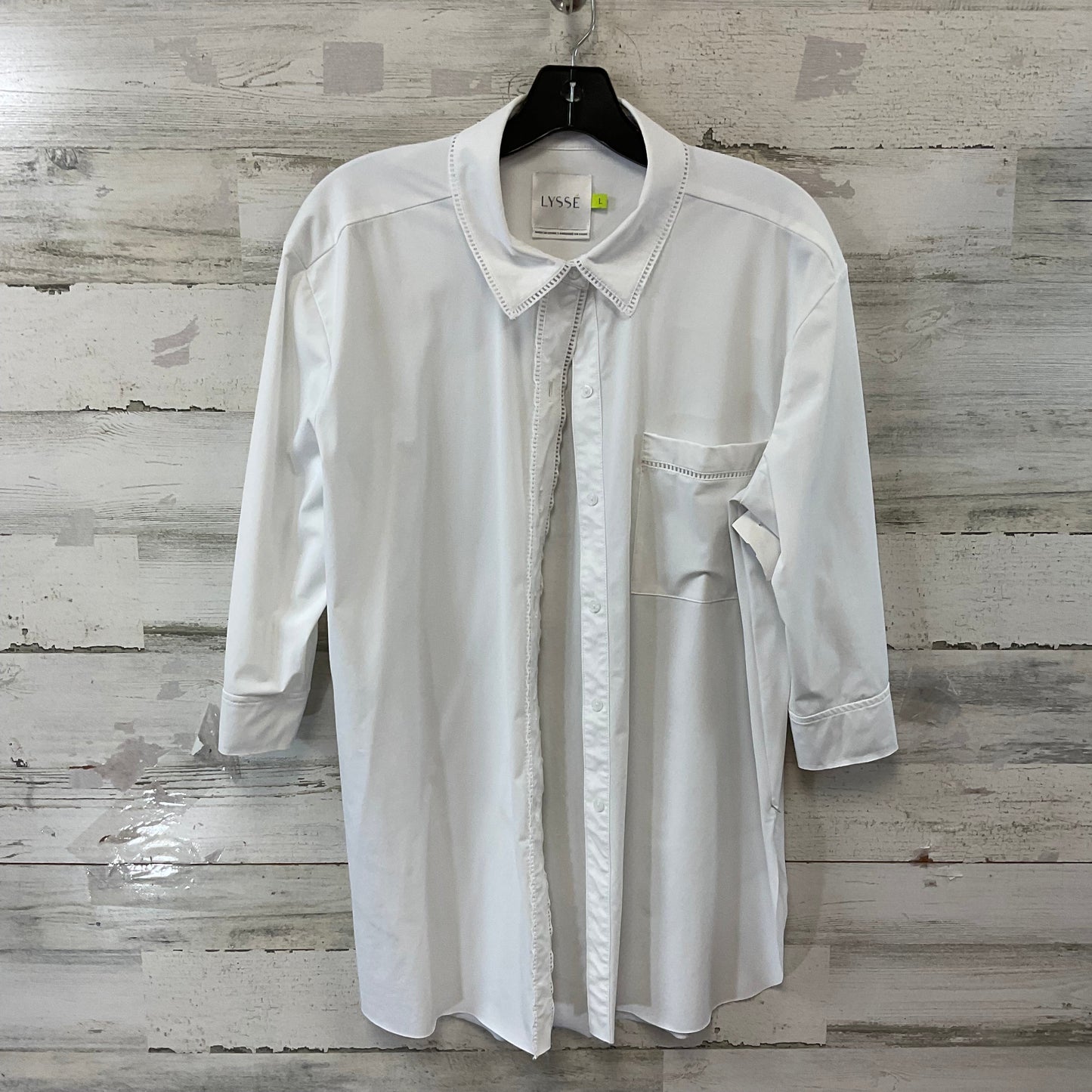 Blouse 3/4 Sleeve By Lysse In White, Size: L