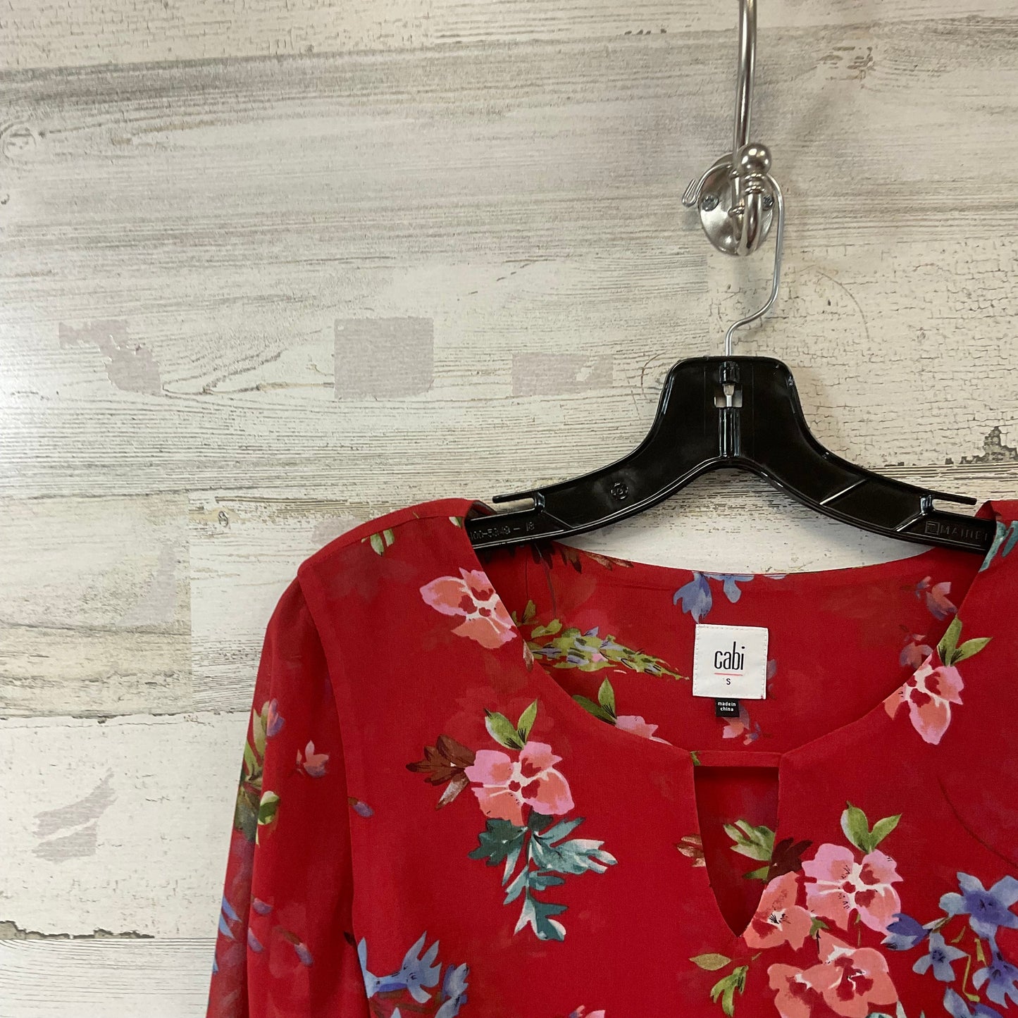 Top Long Sleeve By Cabi In Red, Size: S