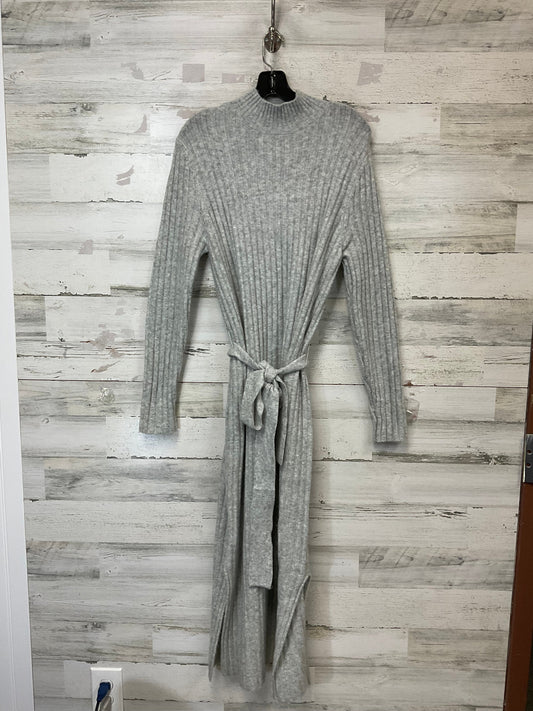 Dress Sweater By Loft In Grey, Size: L