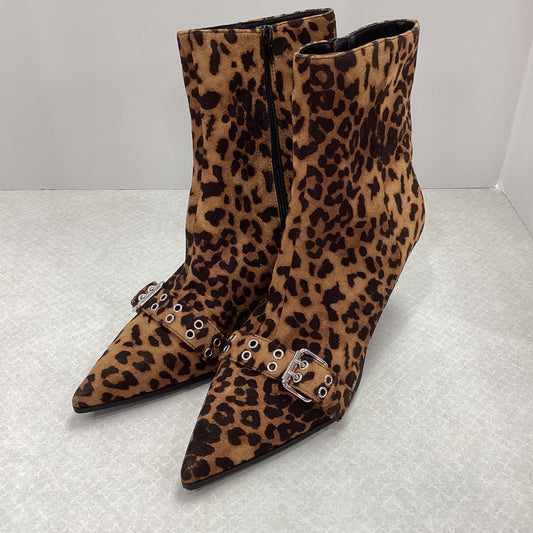 Boots Ankle Heels By Madden Girl In Animal Print, Size: 11