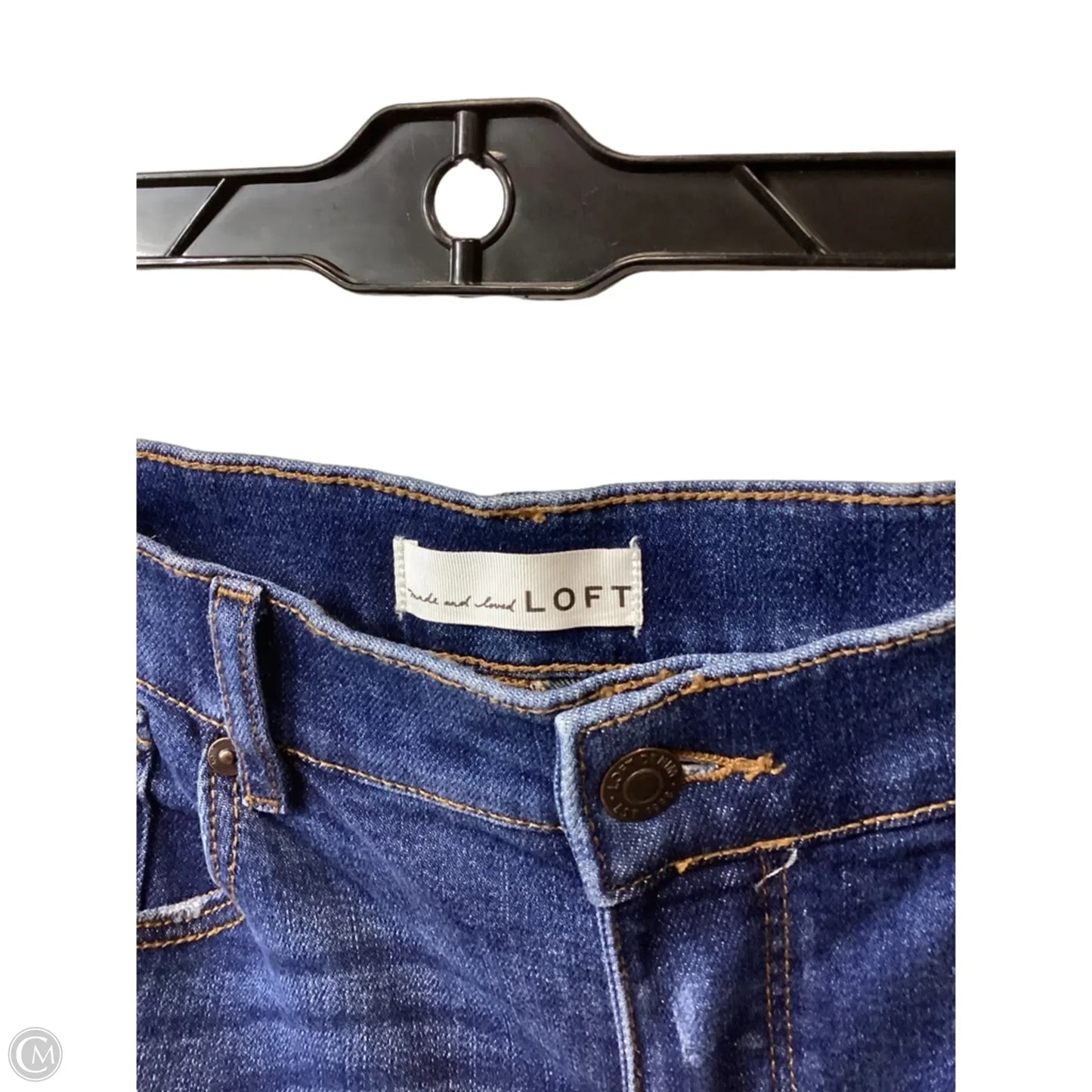 Jeans Skinny By Loft In Blue Denim, Size: 10