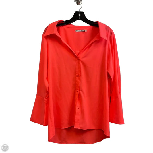 Blouse Designer By Alice + Olivia In Orange, Size: M