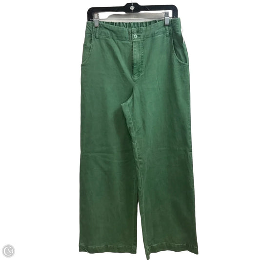 Jeans Wide Leg By Free People In Green Denim, Size: M