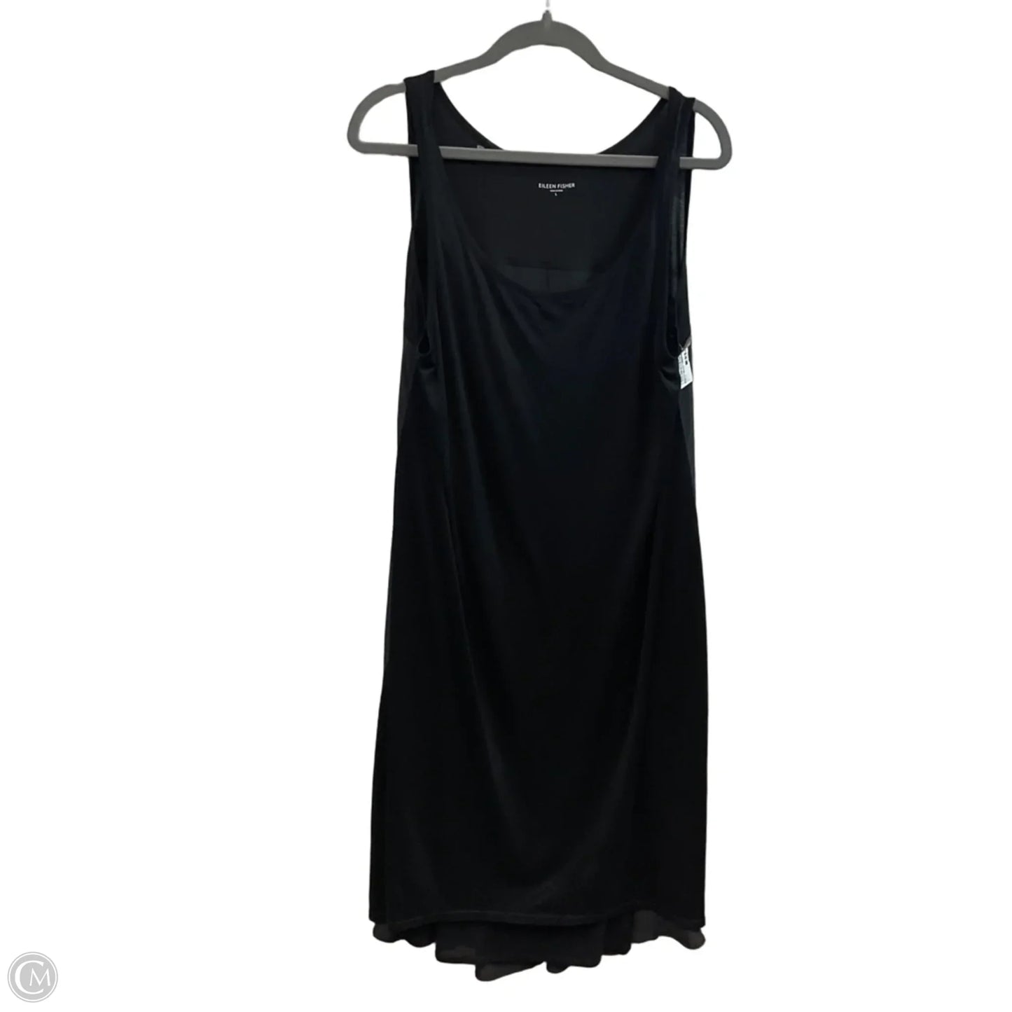 Dress Casual Midi By Eileen Fisher In Black, Size: L