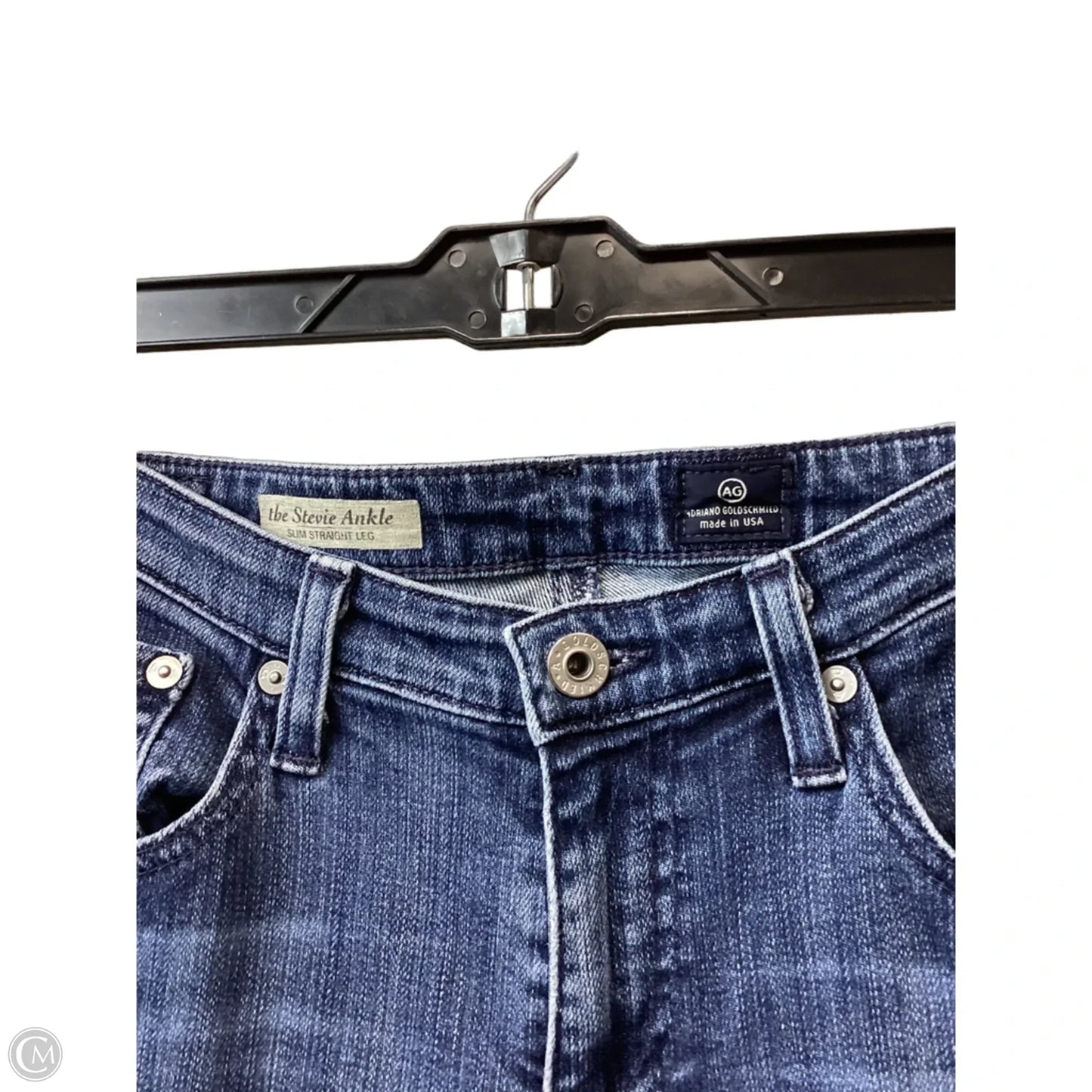 Jeans Straight By Ag Jeans In Blue Denim, Size: 10