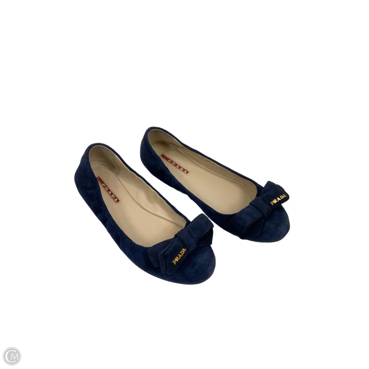 Shoes Luxury Designer By Prada In Blue, Size: 6.5