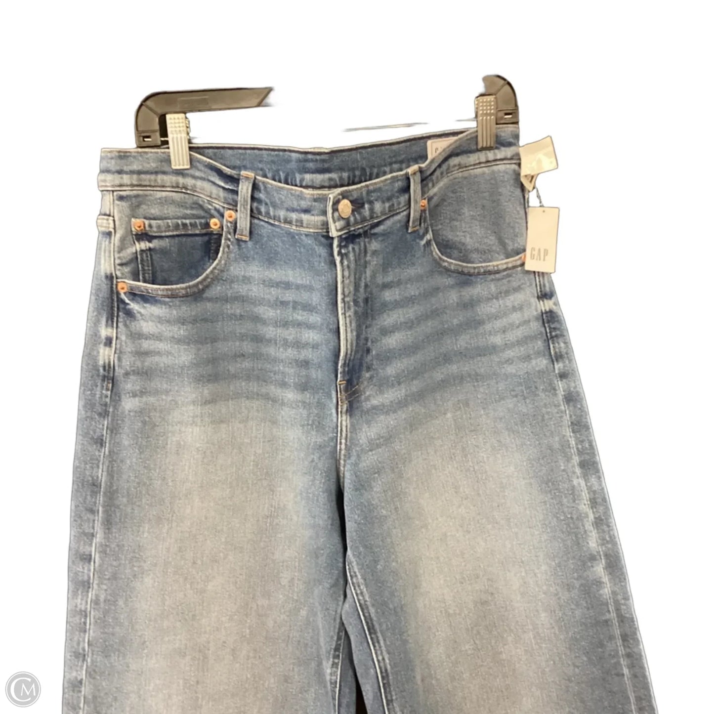 Jeans Wide Leg By Gap In Blue Denim, Size: 14 short