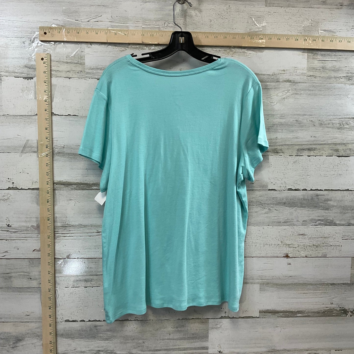 Blue Top Short Sleeve Basic Croft And Barrow, Size Xxl