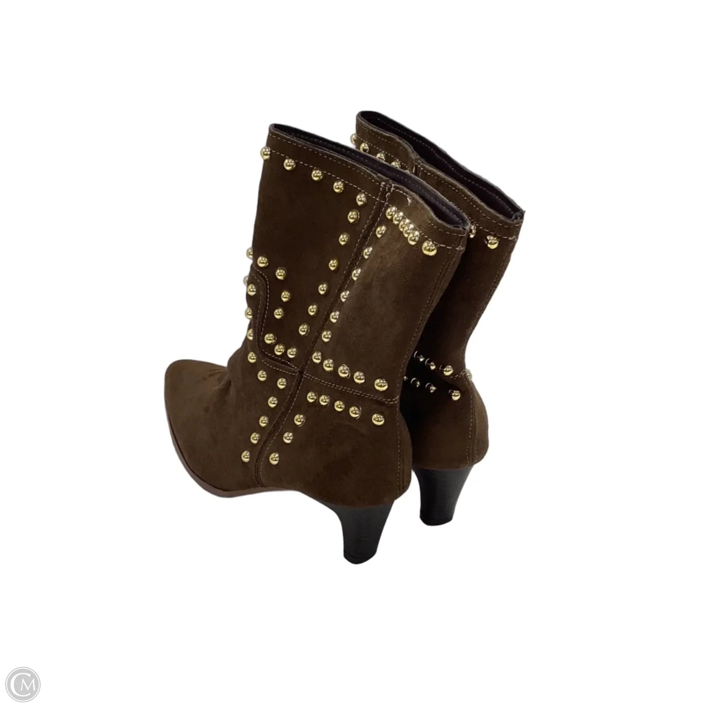 Boots Ankle Heels By Cme In Brown, Size: 9
