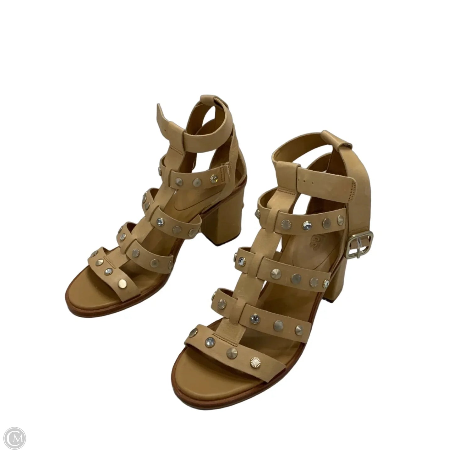 Sandals Heels Block By Ugg In Brown, Size: 11