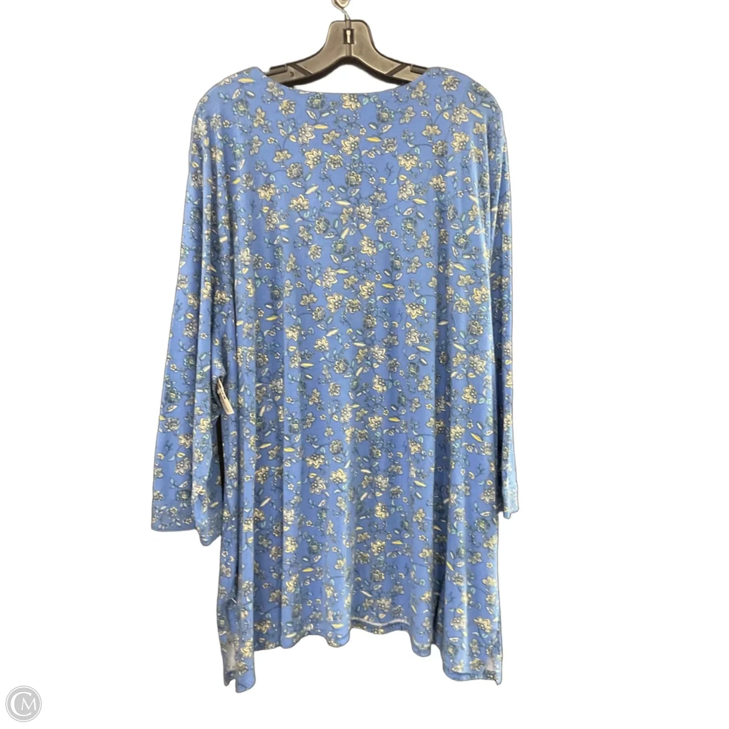 Top 3/4 Sleeve By J. Jill In Blue, Size: 4x
