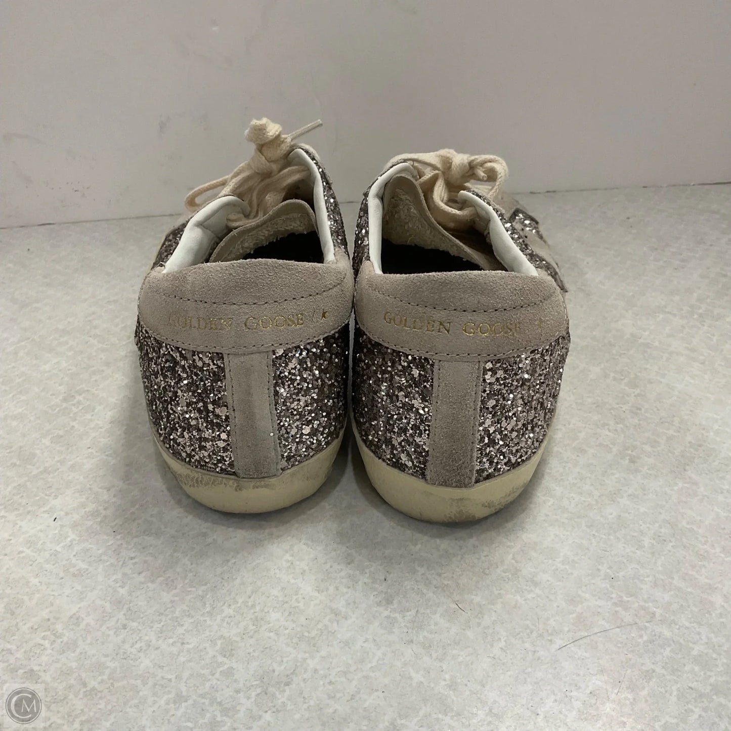 Shoes Luxury Designer By Golden Goose In Silver, Size: 8