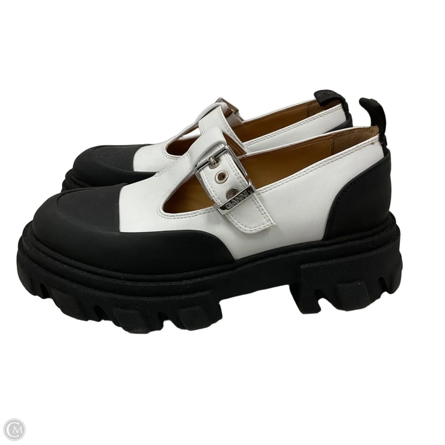 Shoes Flats By Ganni In Black, Size: 7