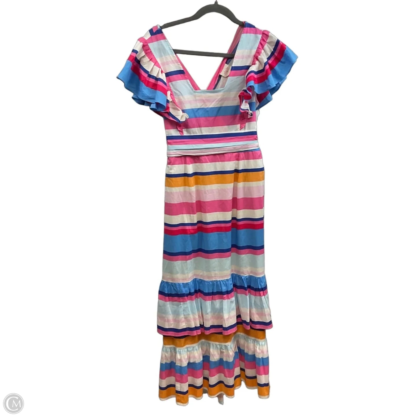 Dress Casual Midi By Tracy Reese In Blue & Pink, Size: S