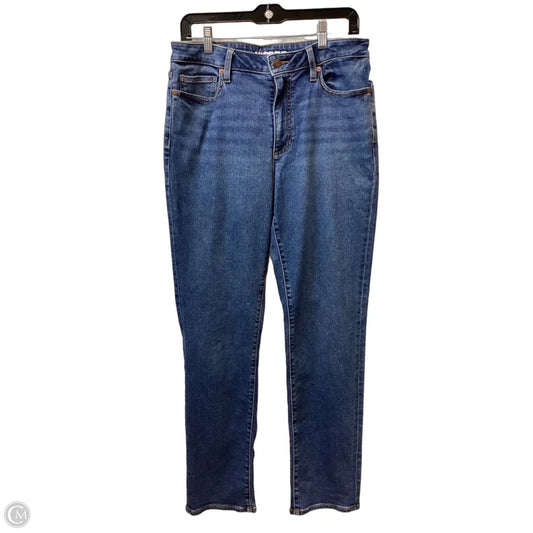 Jeans Straight By Lands End In Blue Denim, Size: 10