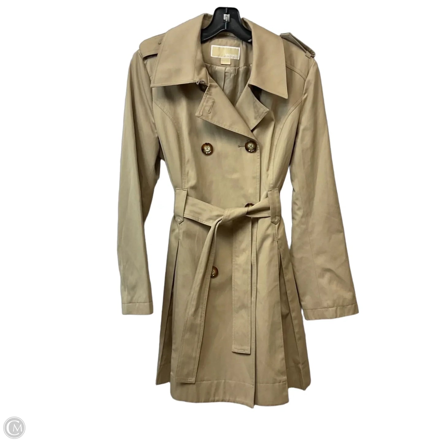 Coat Trench Coat By Michael By Michael Kors In Brown, Size: S