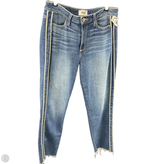 Jeans Straight By Paige In Blue Denim, Size: 10