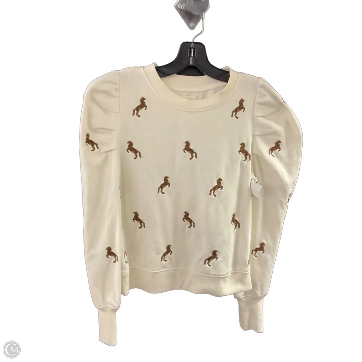 Top Long Sleeve By Maeve In White, Size: S