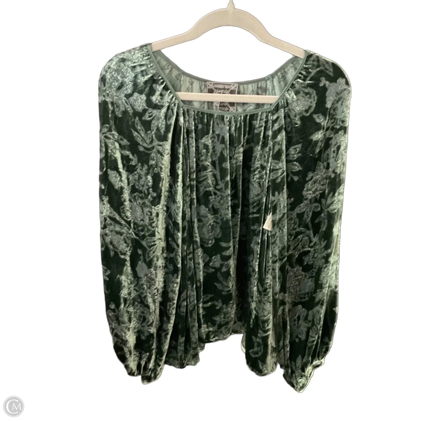 Blouse Long Sleeve By Johnny Was In Green, Size: M