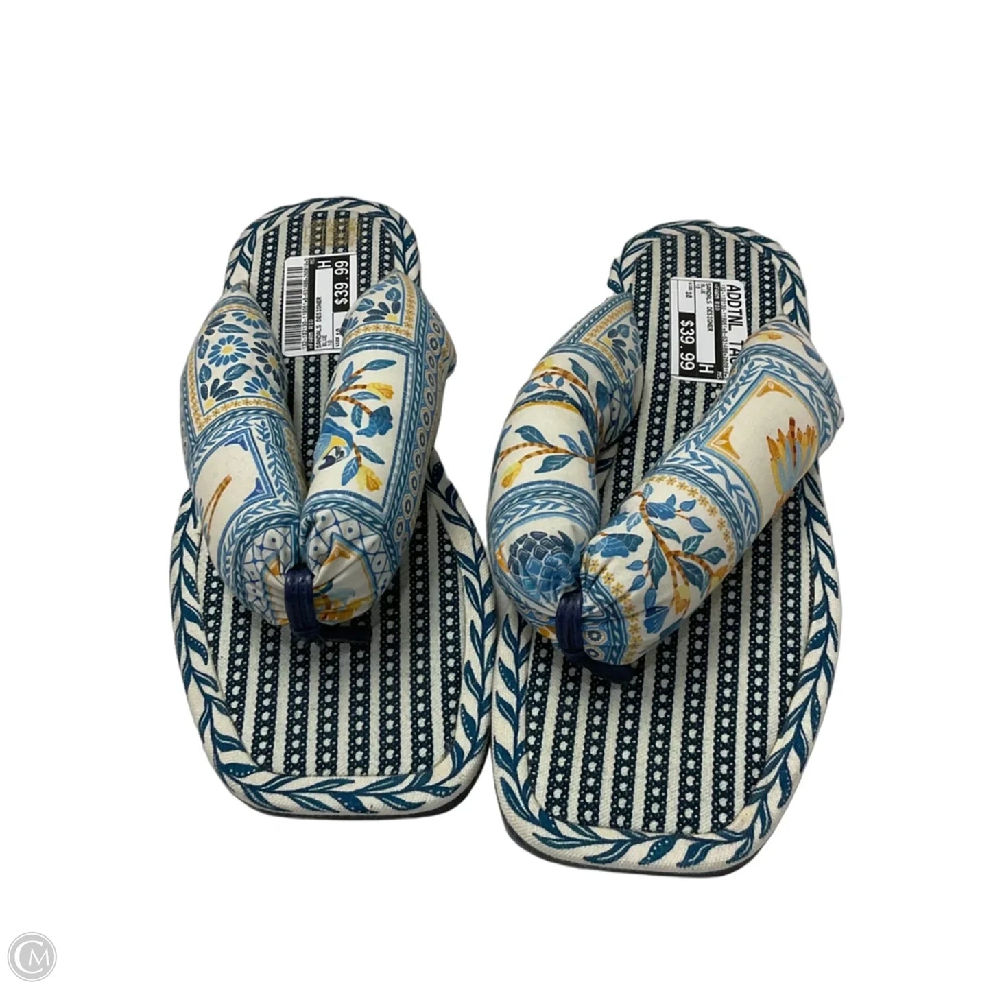 Sandals Designer By Farm Rio In Blue, Size: 10