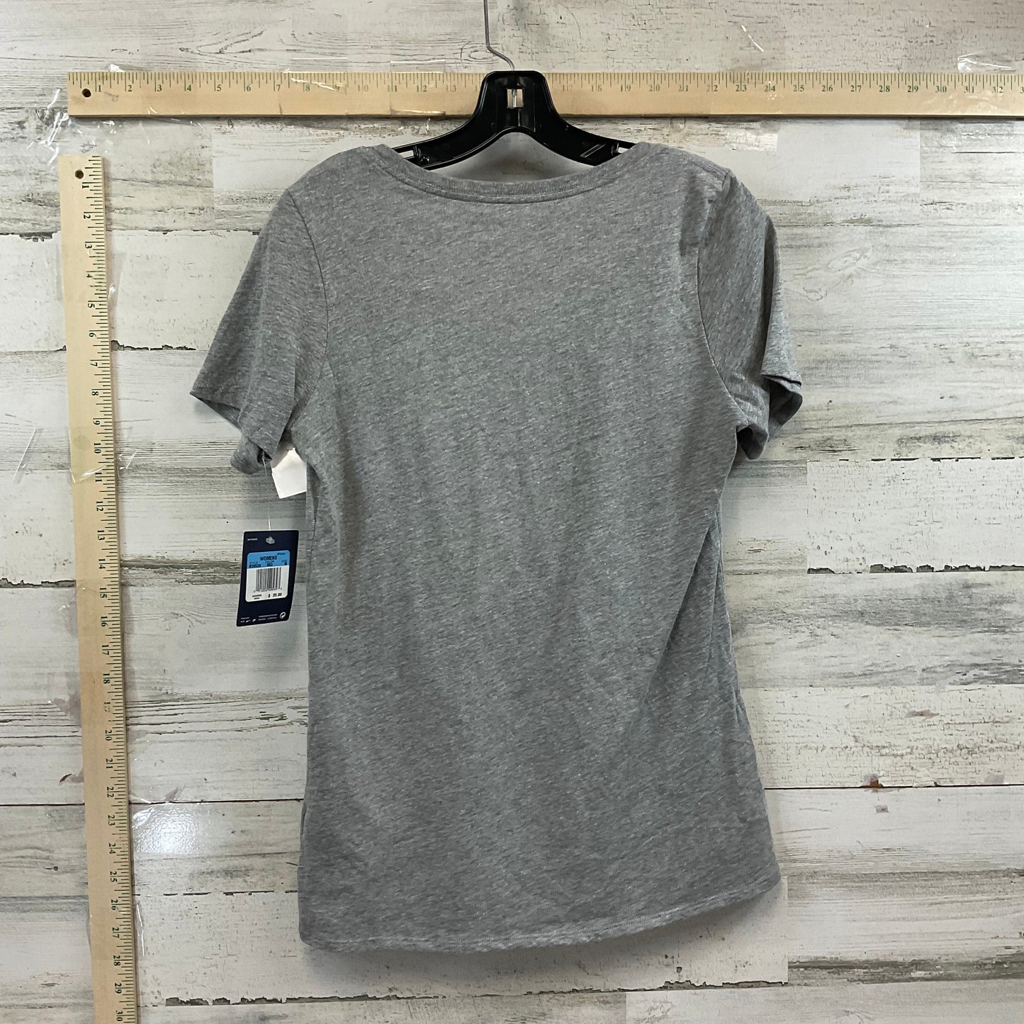 Grey Athletic Top Short Sleeve Nike Apparel, Size M